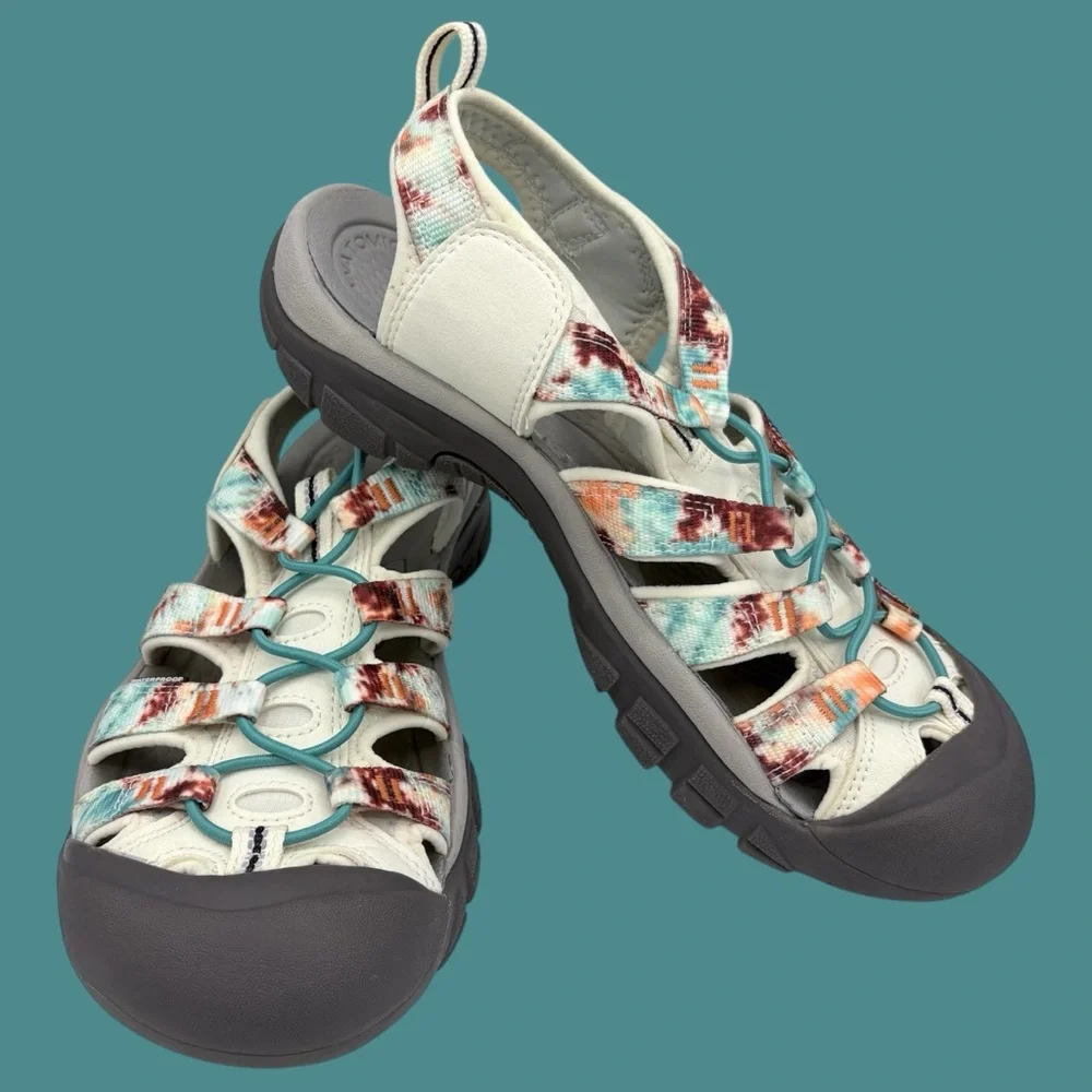 KEEN Womens Newport H2 Closed Toe Water Sandal B1026243 Drizzle/Porcelain Sz 8.5 - Picture 1 of 5